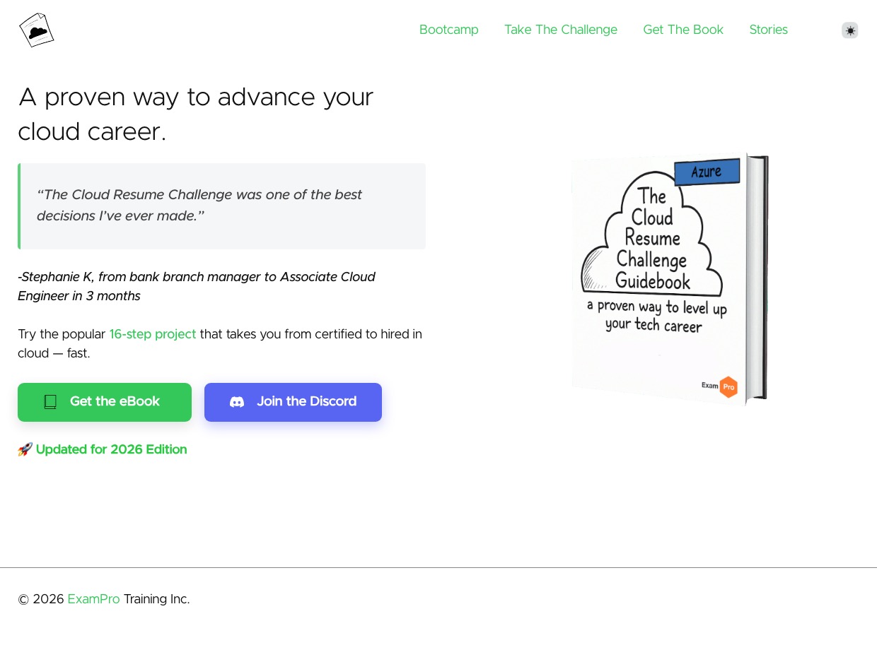 The Cloud Resume Challenge — a proven way to advance your cloud career